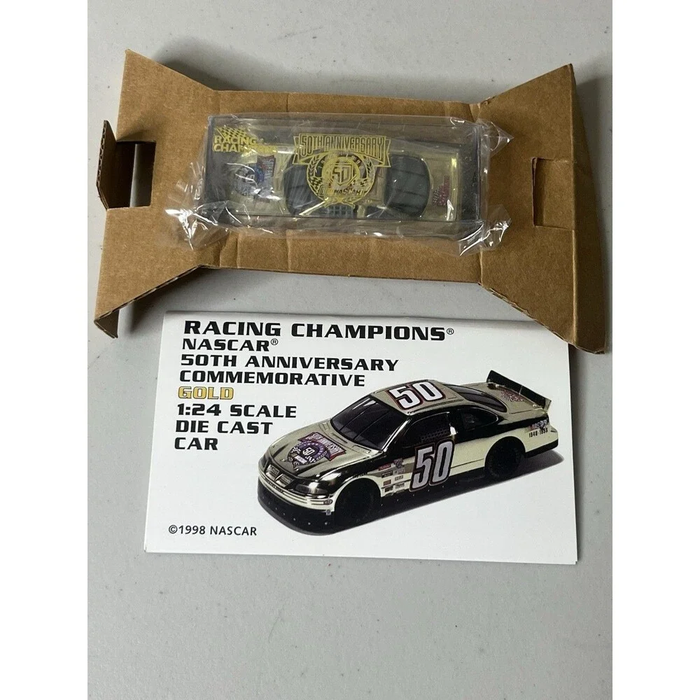 Racing Champions NASCAR 50th Anniversary Commemorative Gold 1/64 Promo Car